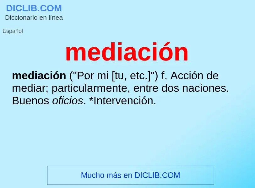 O que é mediación - definição, significado, conceito