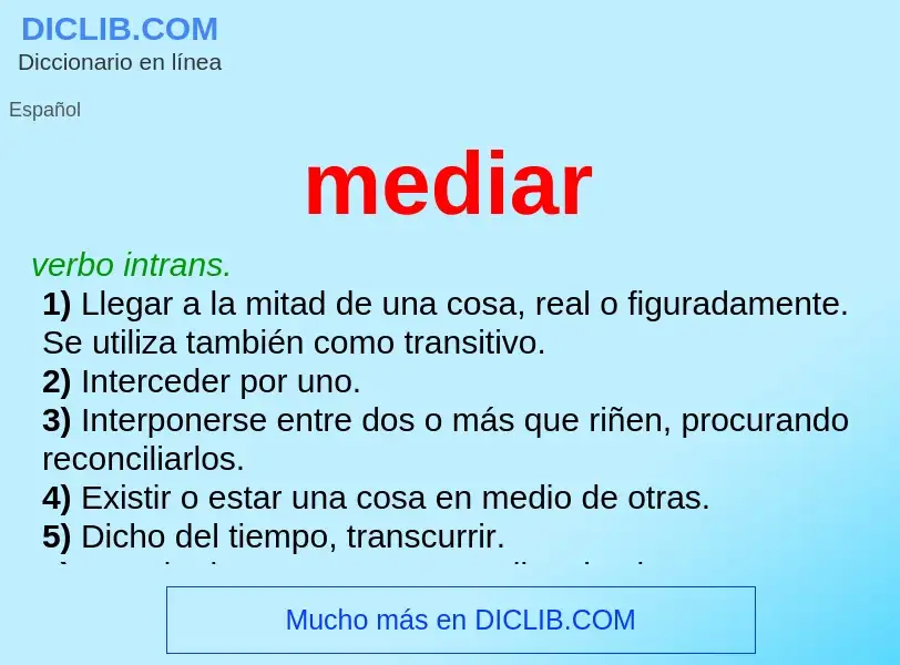 What is mediar - meaning and definition