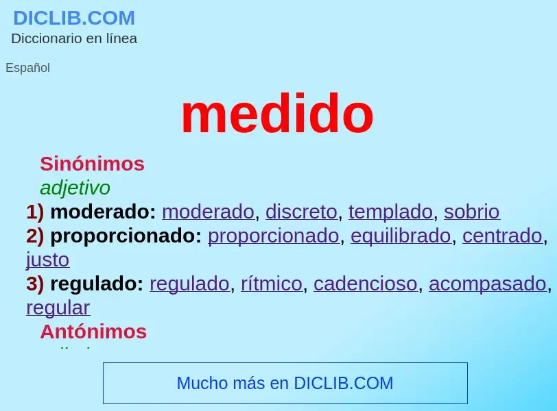 Wat is medido - definition