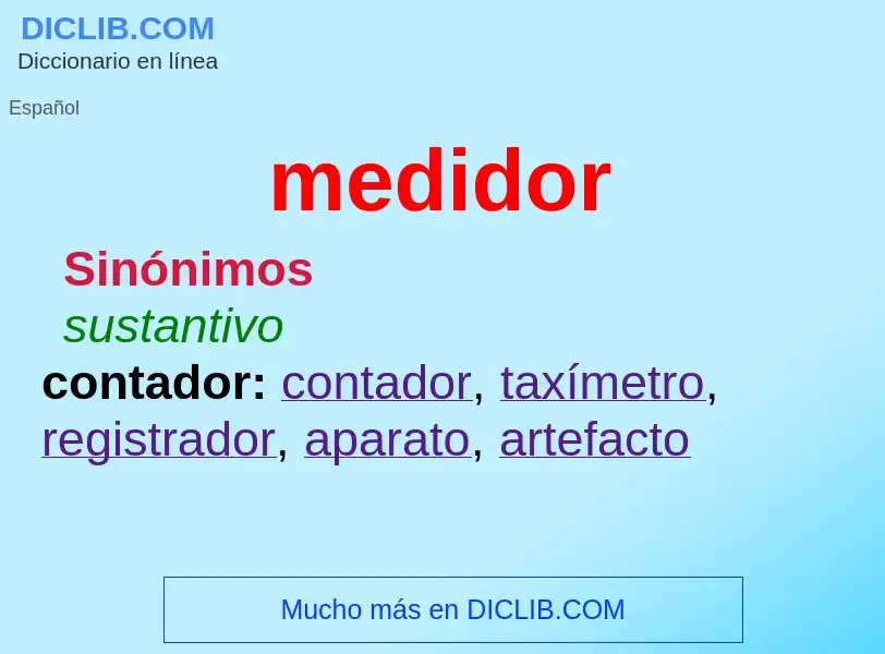 ¿Qué es medidor? - significado y definición