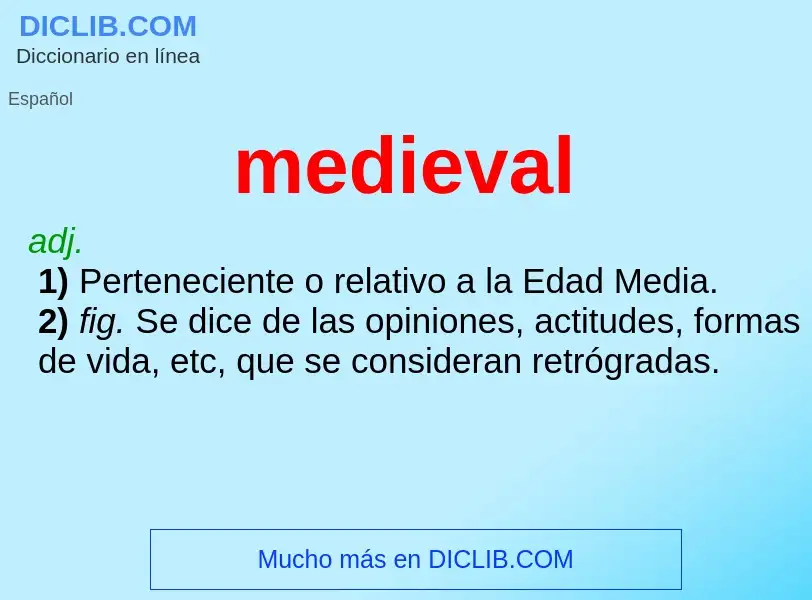 What is medieval - definition