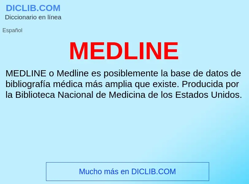 Wat is MEDLINE - definition