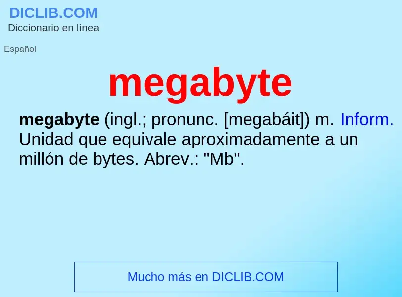 What is megabyte - meaning and definition