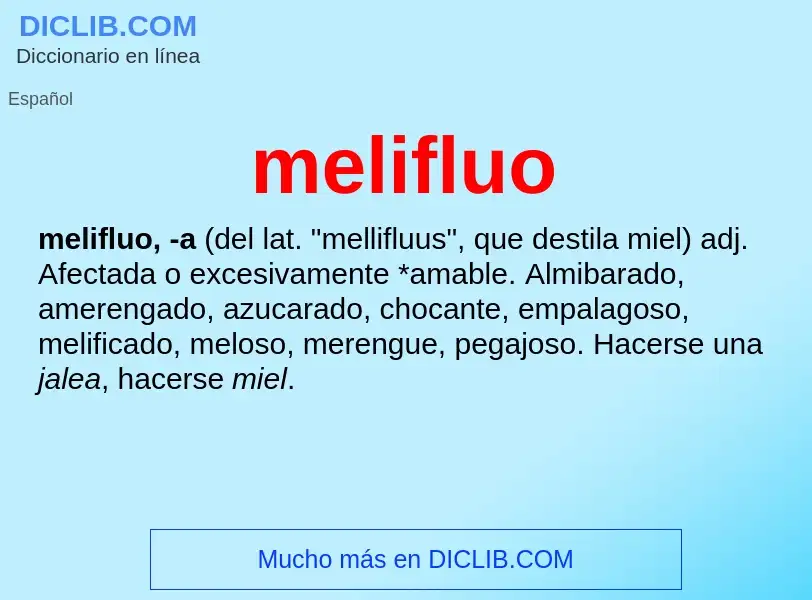 What is melifluo - definition