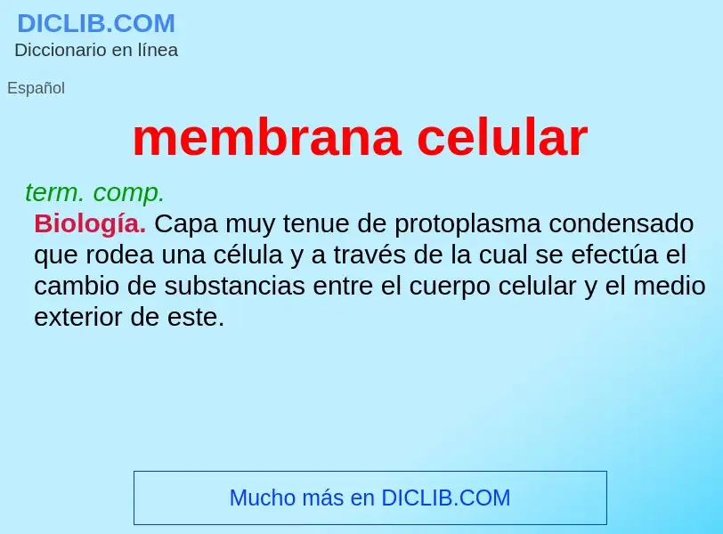 Wat is membrana celular - definition