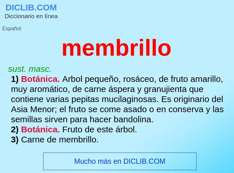 ¿Qué es membrillo? - significado y definición