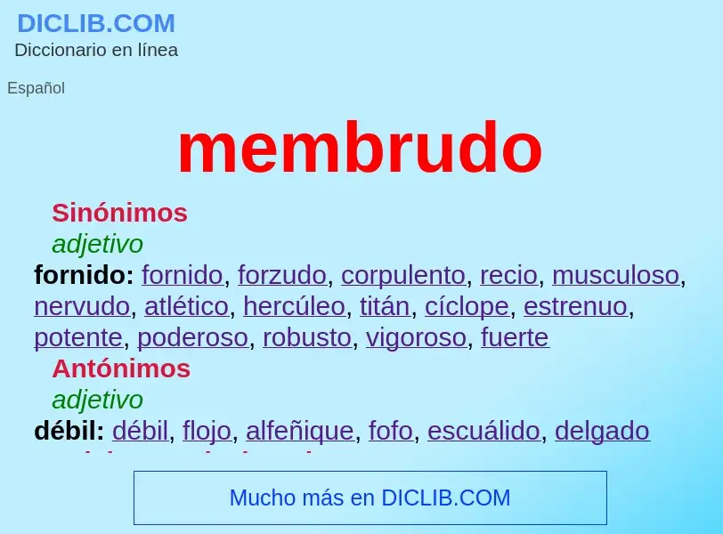 Wat is membrudo - definition