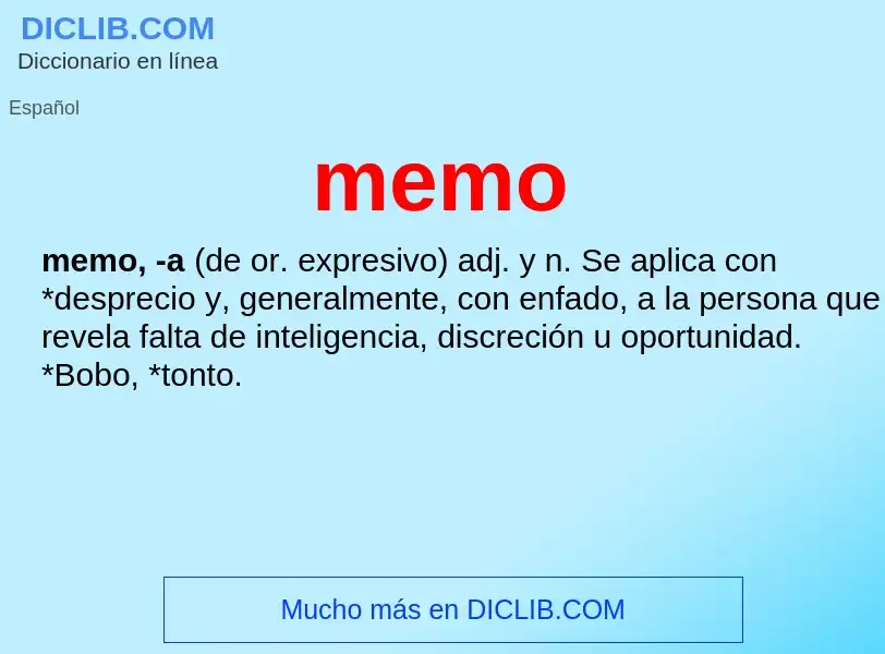 Wat is memo - definition