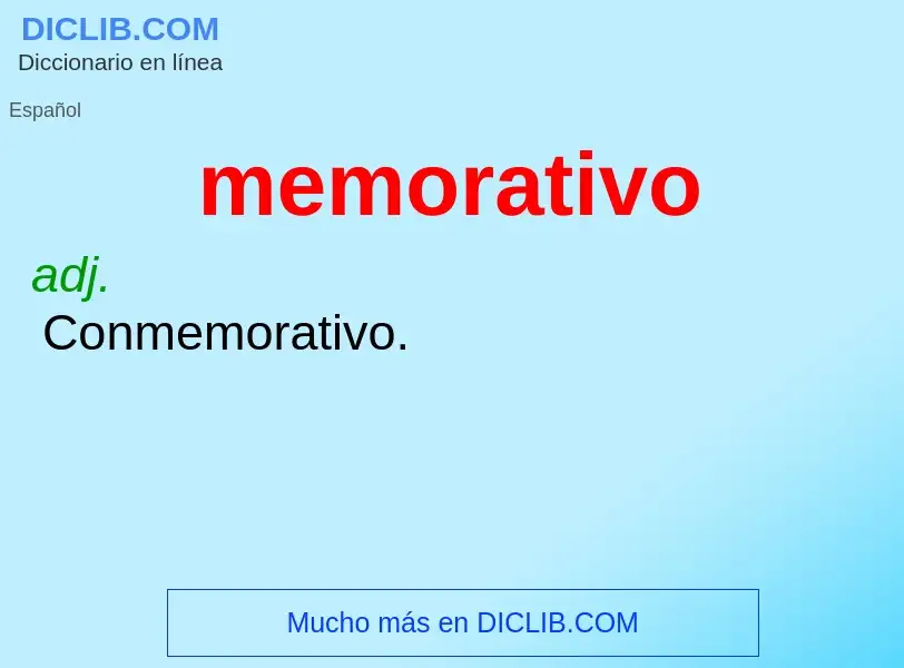 What is memorativo - definition