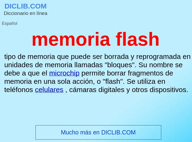 O que é memoria flash - definição, significado, conceito