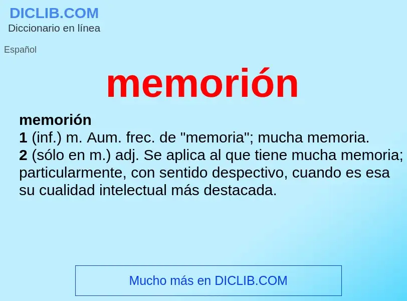 Что такое memorión - определение