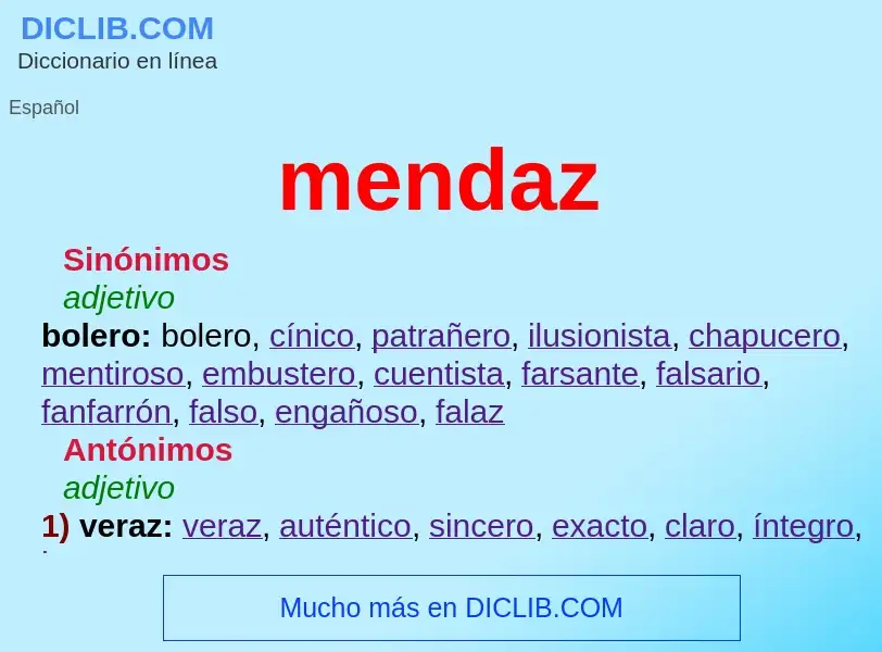 What is mendaz - definition