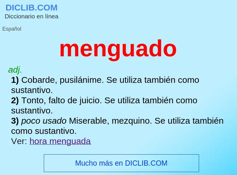 Wat is menguado - definition