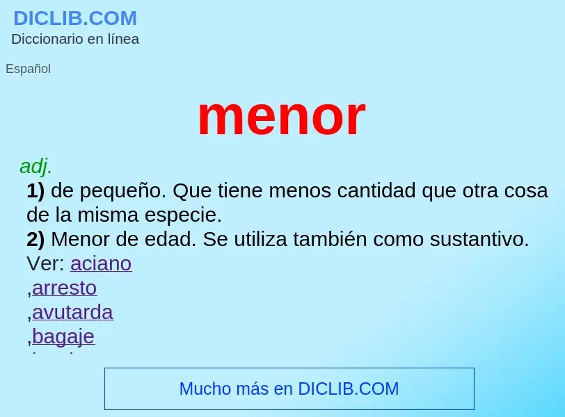 Wat is menor - definition