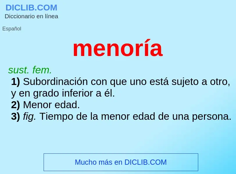 What is menoría - definition