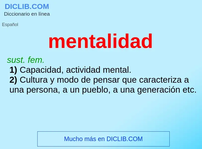 Wat is mentalidad - definition