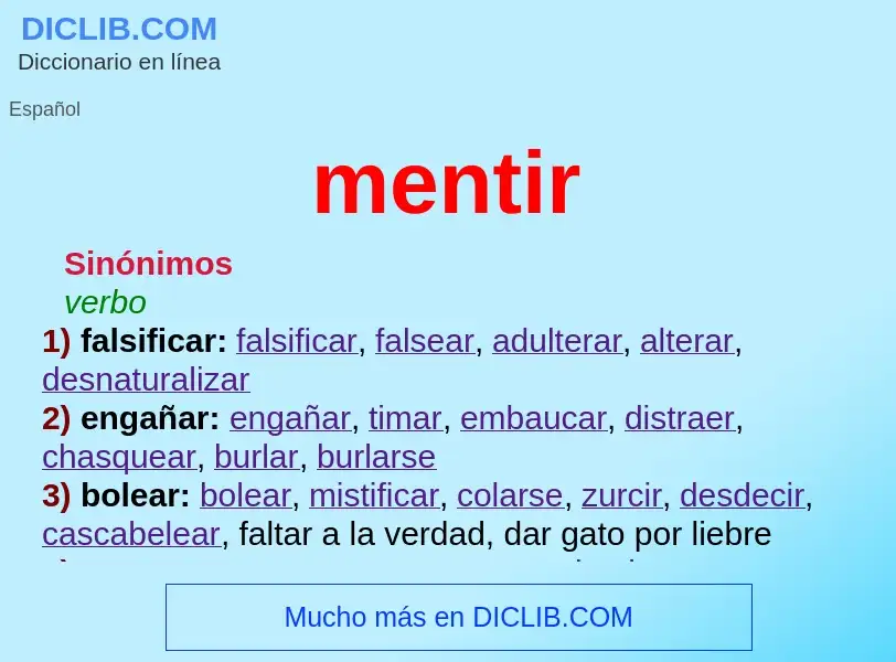 Wat is mentir - definition