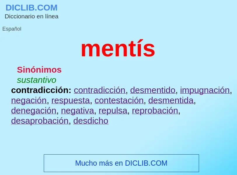 What is mentís - meaning and definition