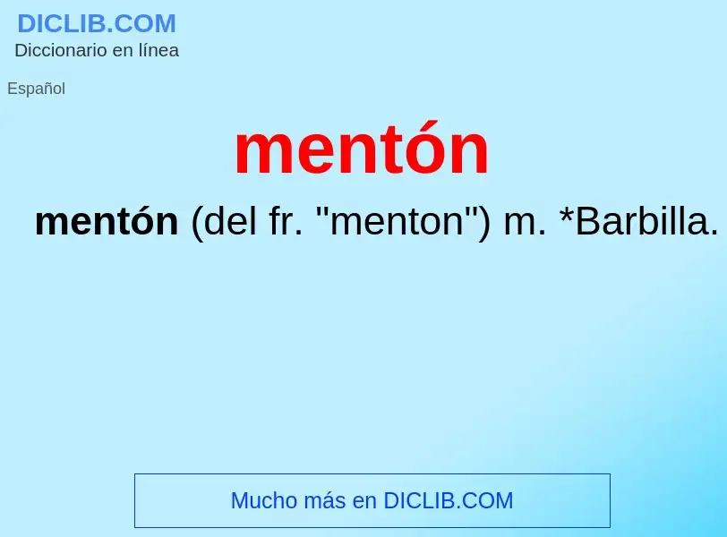 Wat is mentón - definition