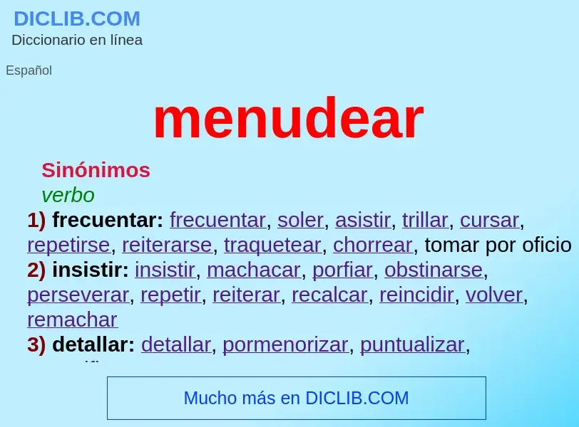 What is menudear - definition