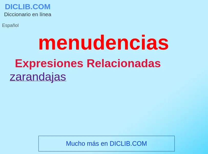 What is menudencias - meaning and definition