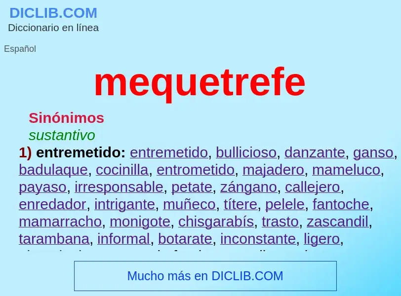 Wat is mequetrefe - definition