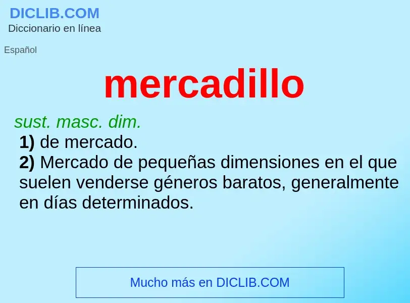 What is mercadillo - definition