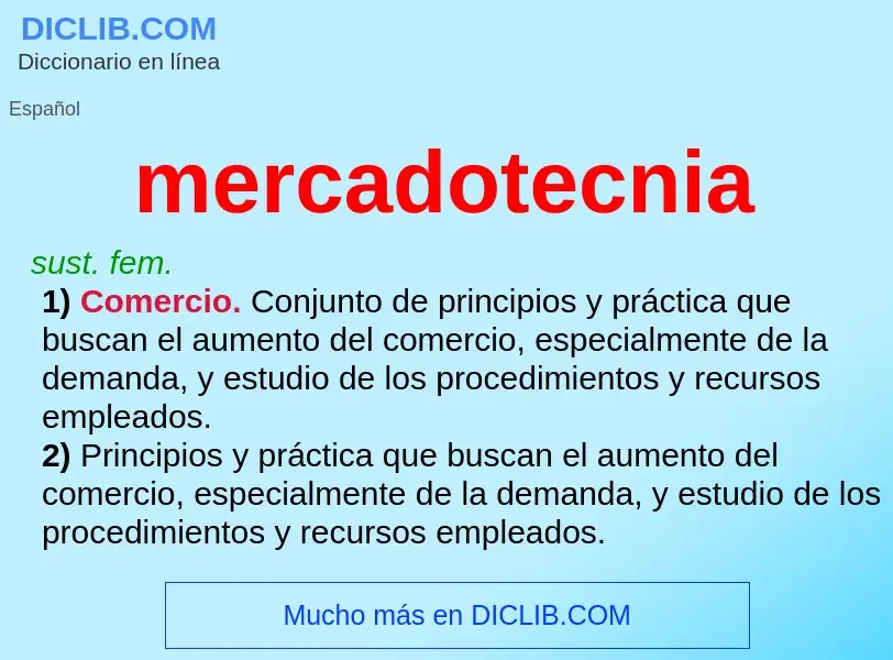 What is mercadotecnia - definition