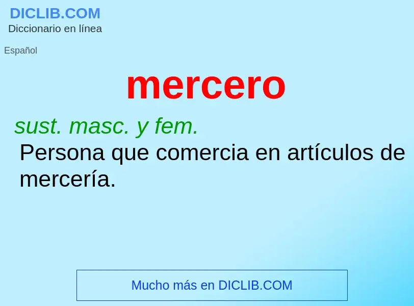 Wat is mercero - definition