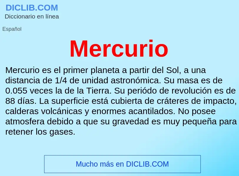 What is Mercurio - meaning and definition