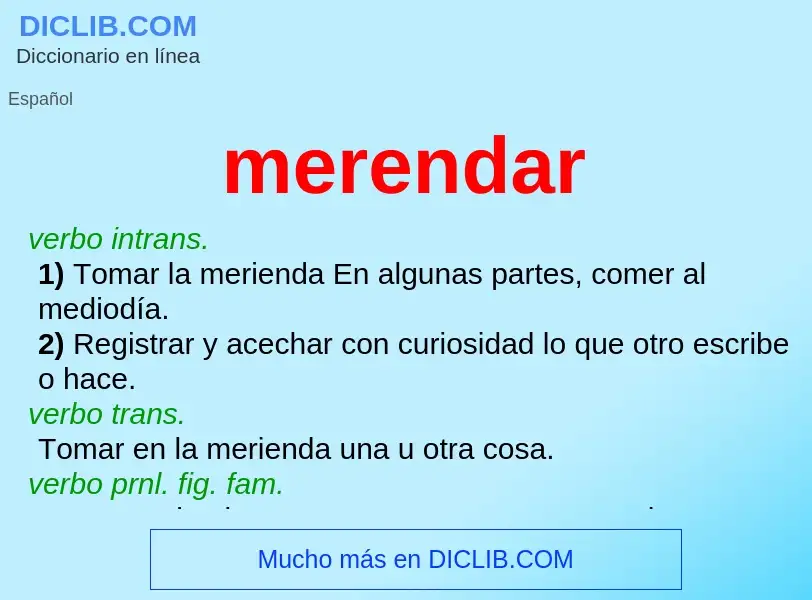 O que é merendar - definição, significado, conceito