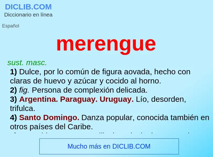 What is merengue - meaning and definition