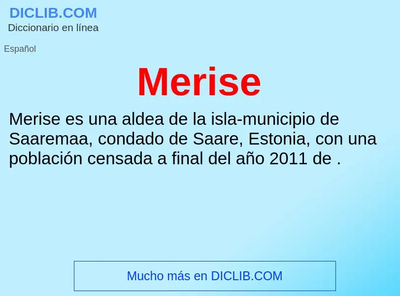 What is Merise - meaning and definition