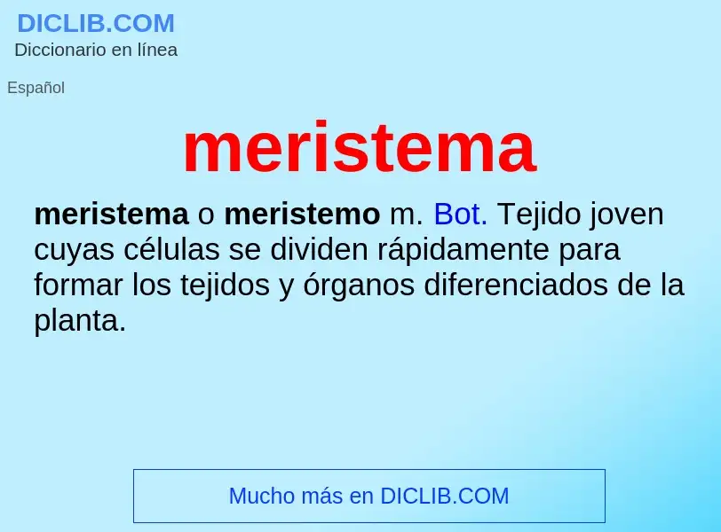 ¿Qué es meristema? - significado y definición