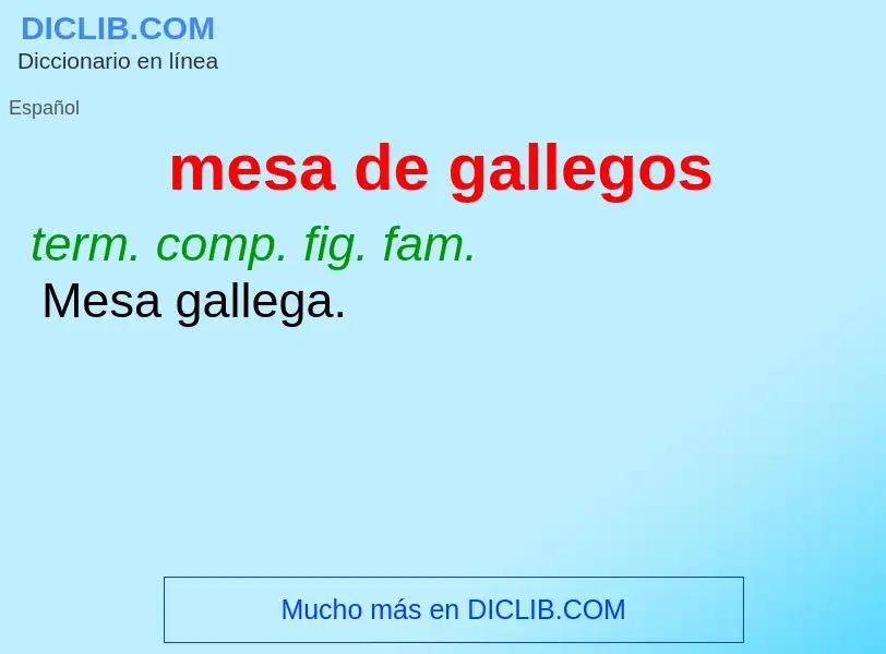 What is mesa de gallegos - definition