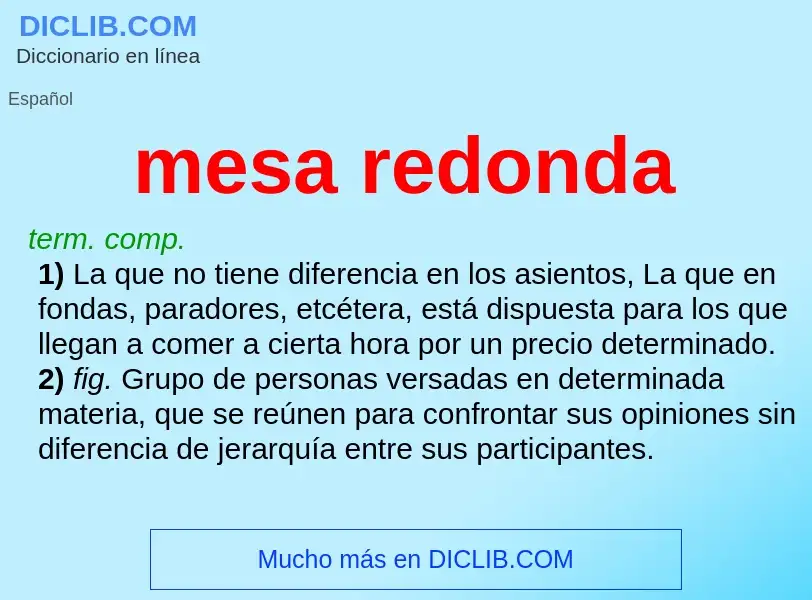 O que é mesa redonda - definição, significado, conceito