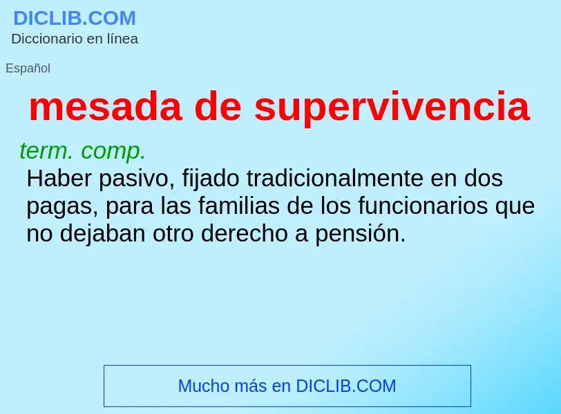 O que é mesada de supervivencia - definição, significado, conceito