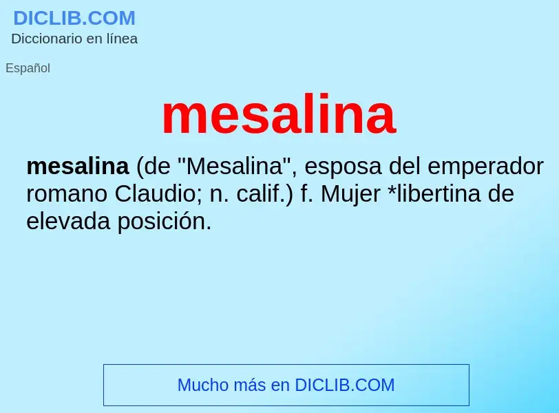 What is mesalina - meaning and definition