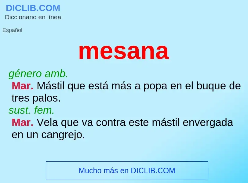 Wat is mesana - definition