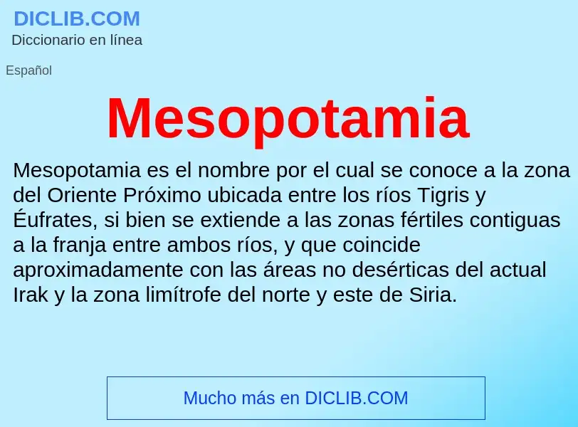 Was ist Mesopotamia - Definition