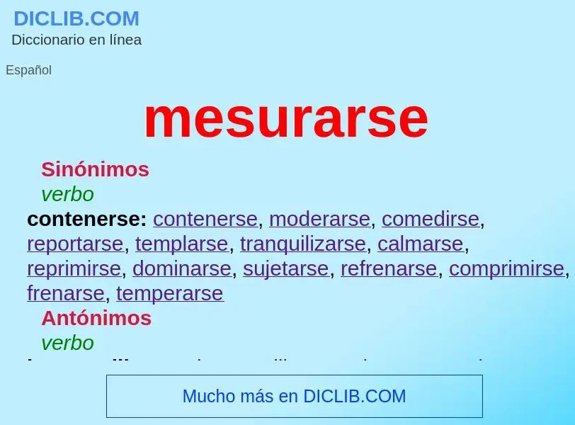 Wat is mesurarse - definition