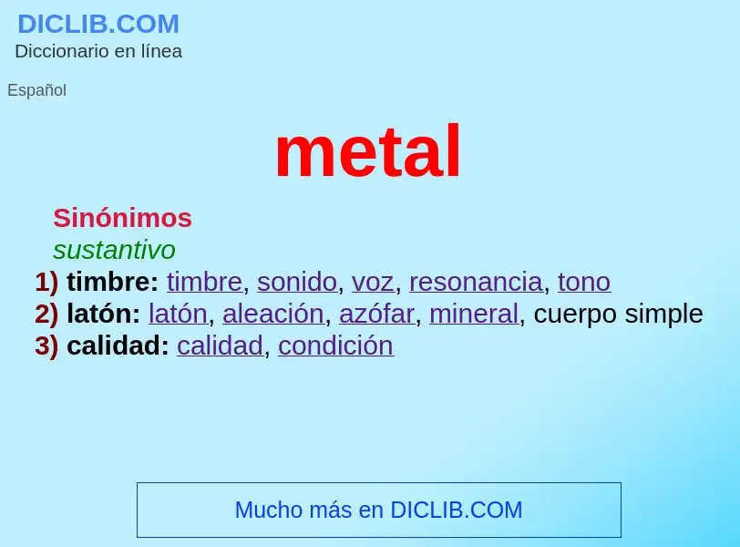 Wat is metal - definition