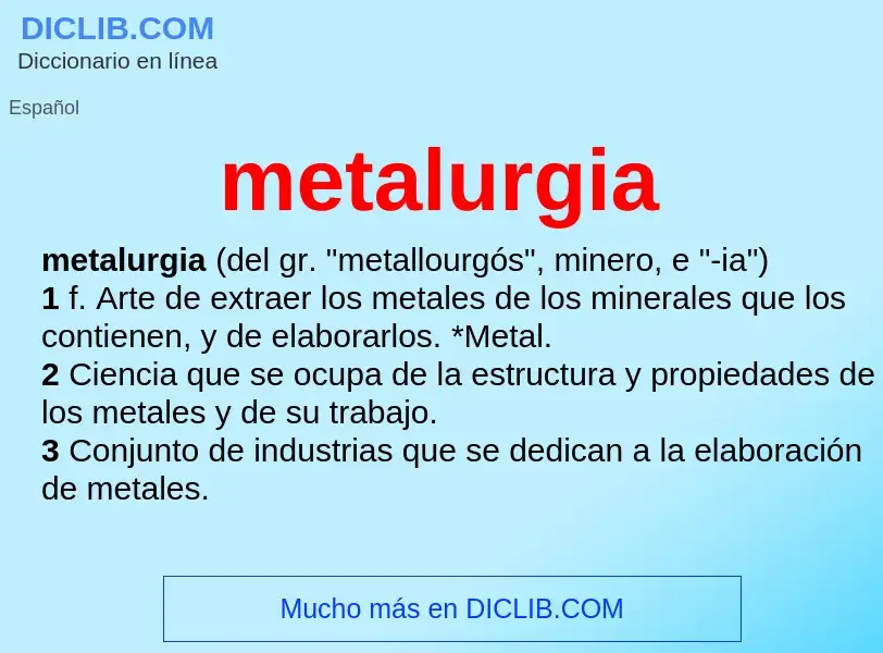 Che cos'è metalurgia - definizione