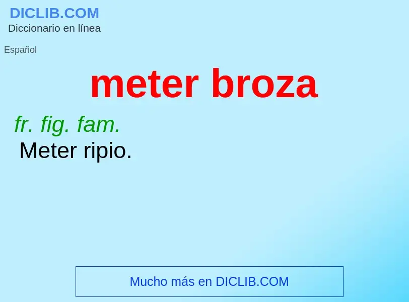 Wat is meter broza - definition