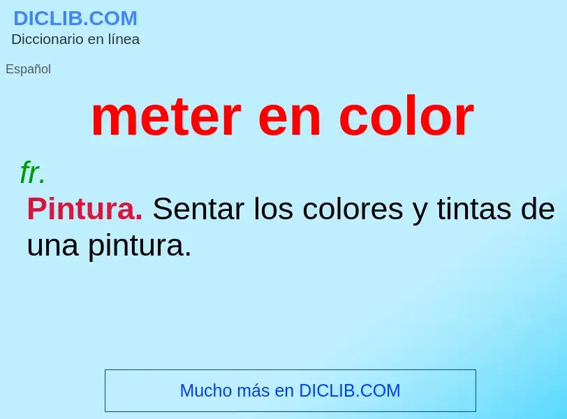 What is meter en color - meaning and definition