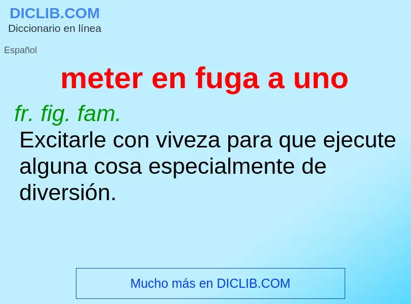 What is meter en fuga a uno - definition