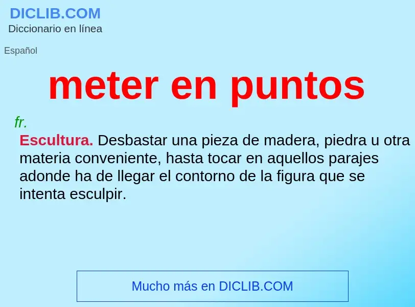 What is meter en puntos - definition