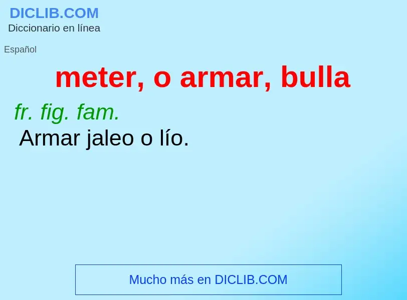 Wat is meter, o armar, bulla - definition