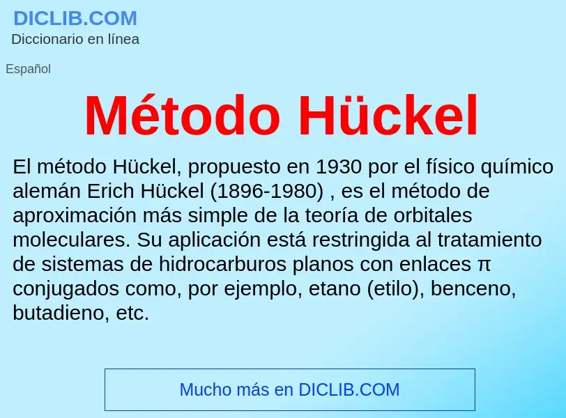 O que é Método Hückel - definição, significado, conceito