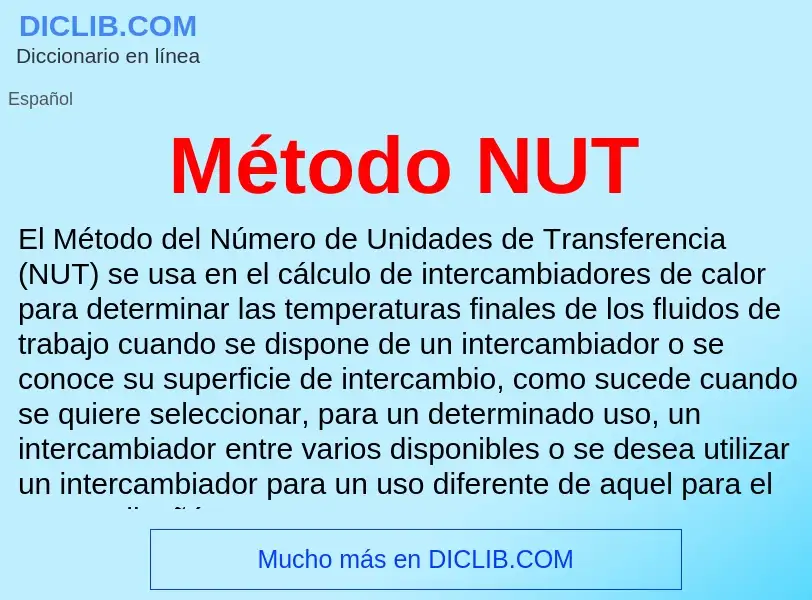 Wat is Método NUT - definition